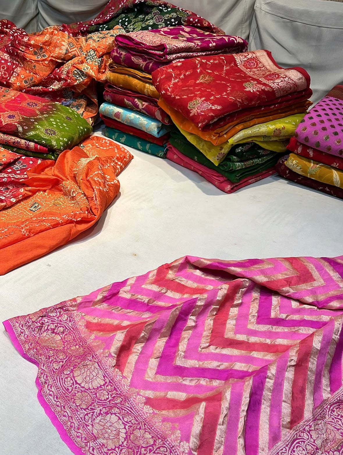 PURE KHADDI GEORGETTE SILK SAREE