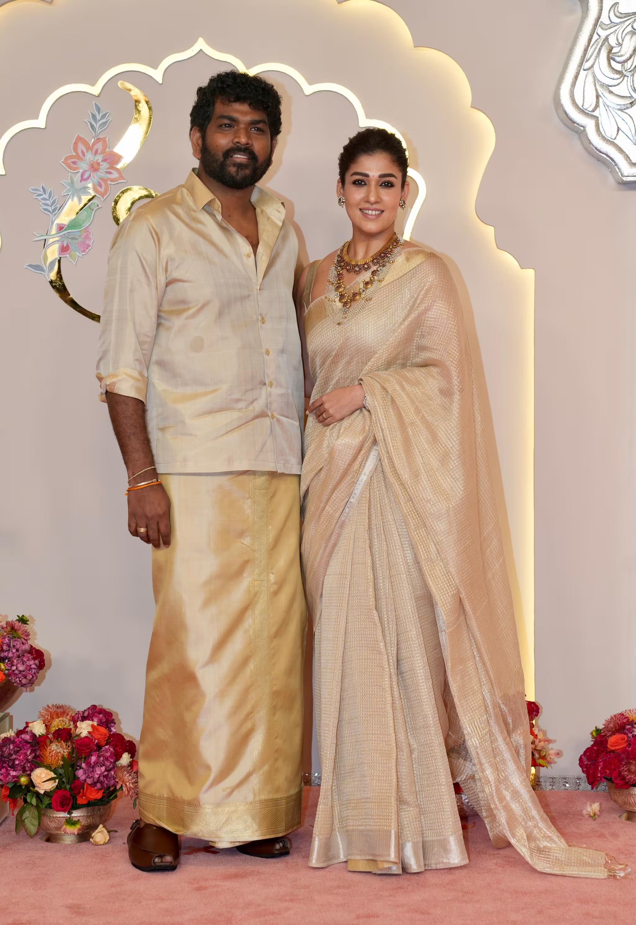 NAYANTARA MA’AM INSPIRED KANJIVERAM TISSUE SILK SAREE WITH LACE ATTACHED