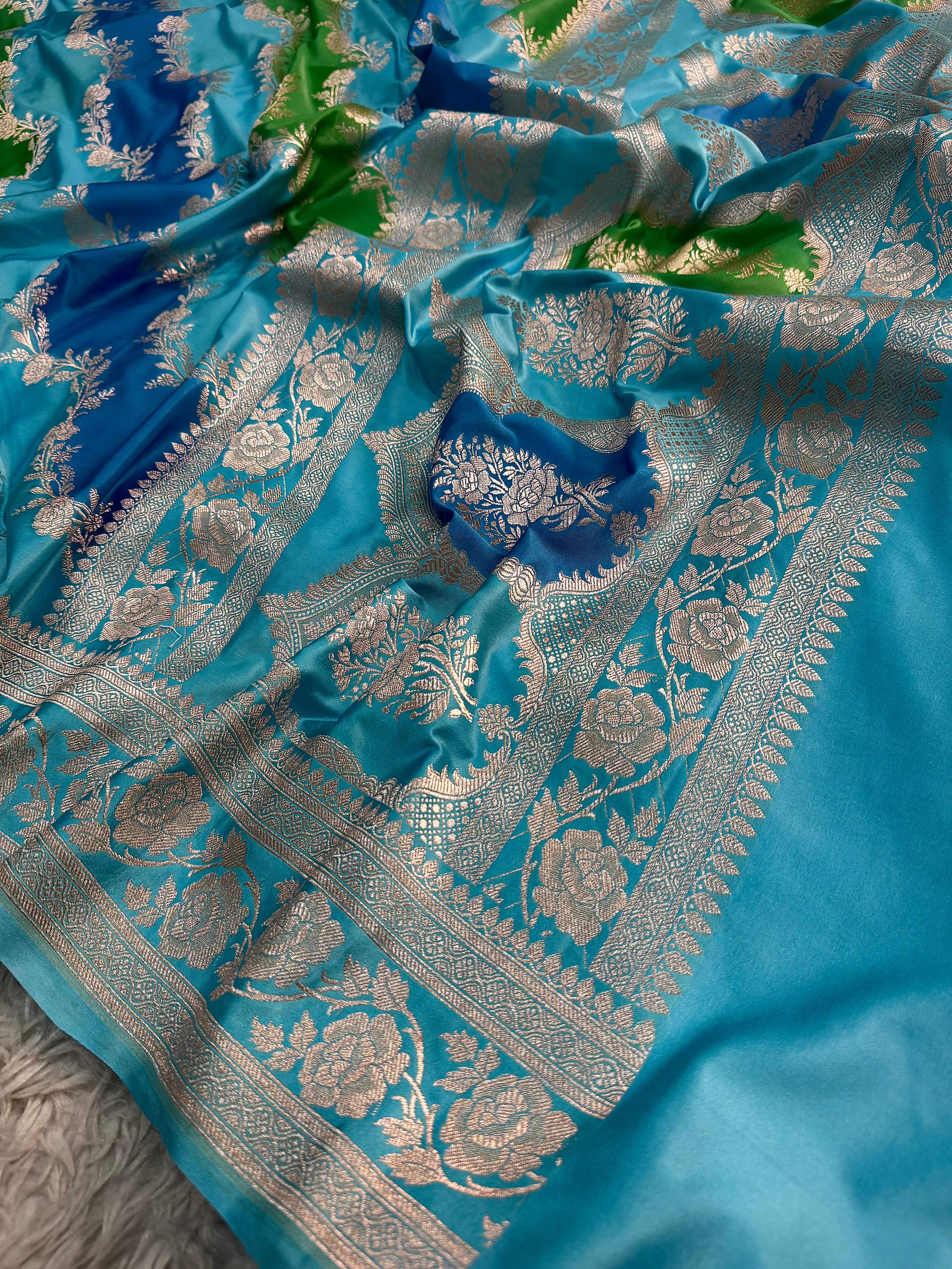 LUXURIOUS RANGKAT SHADE MASHRU KATAN SILK SAREE