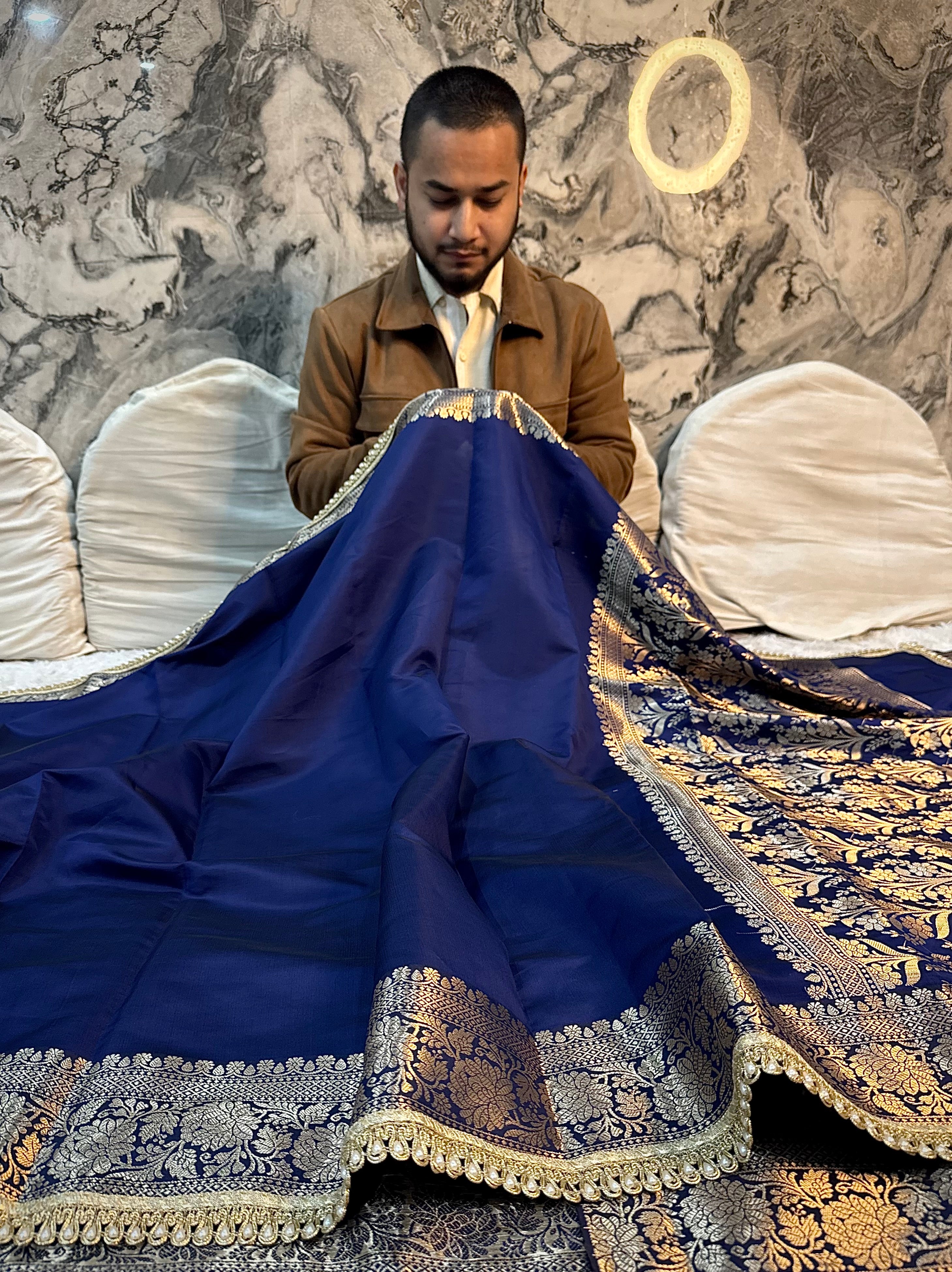 PREMIUM ROYAL BLUE SHADE BANARASI SOFT SILK SAREE