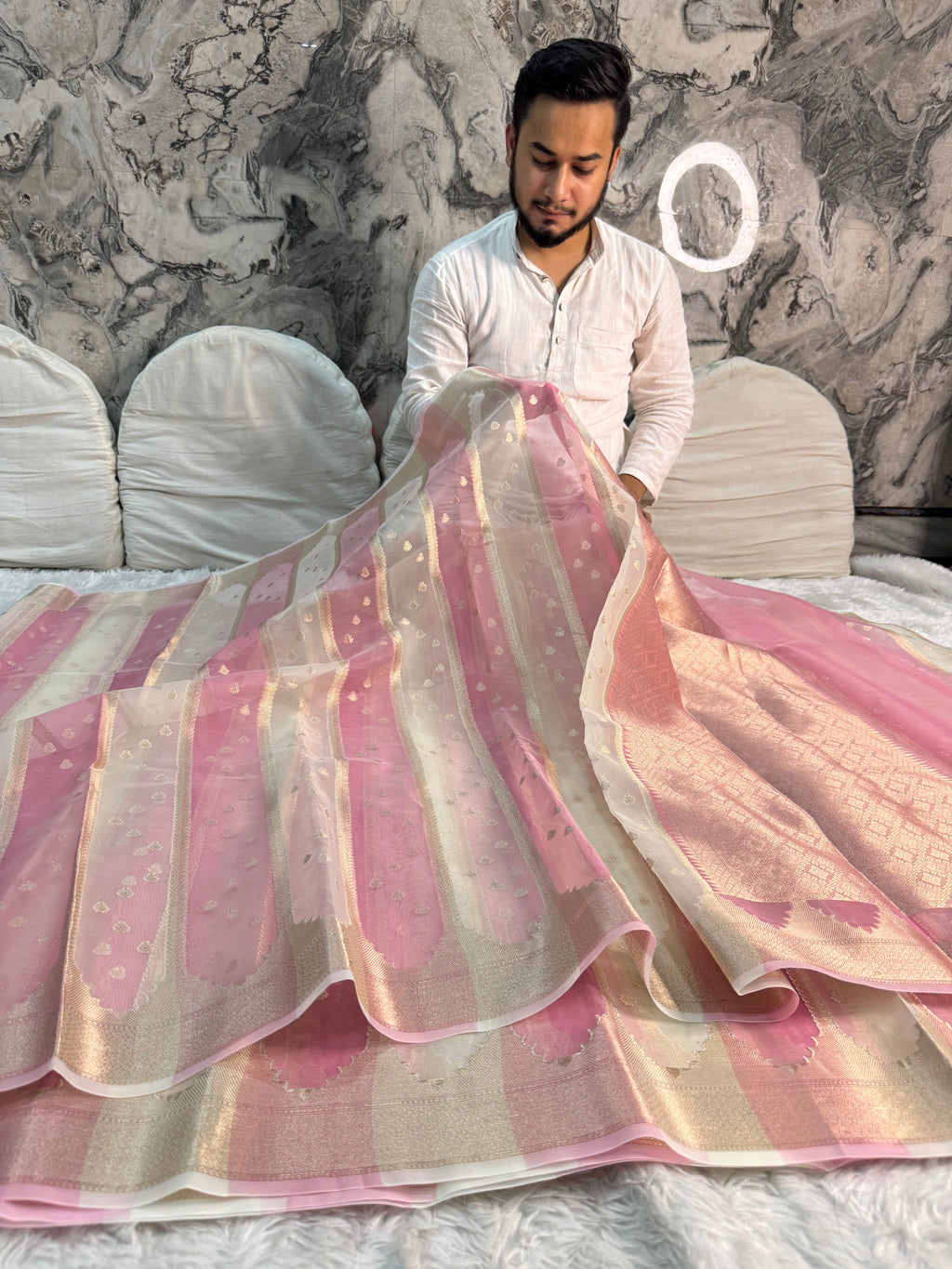 PREMIUM KAIRA MA’AM INSPIRED KORA ORGANZA SILK SAREE