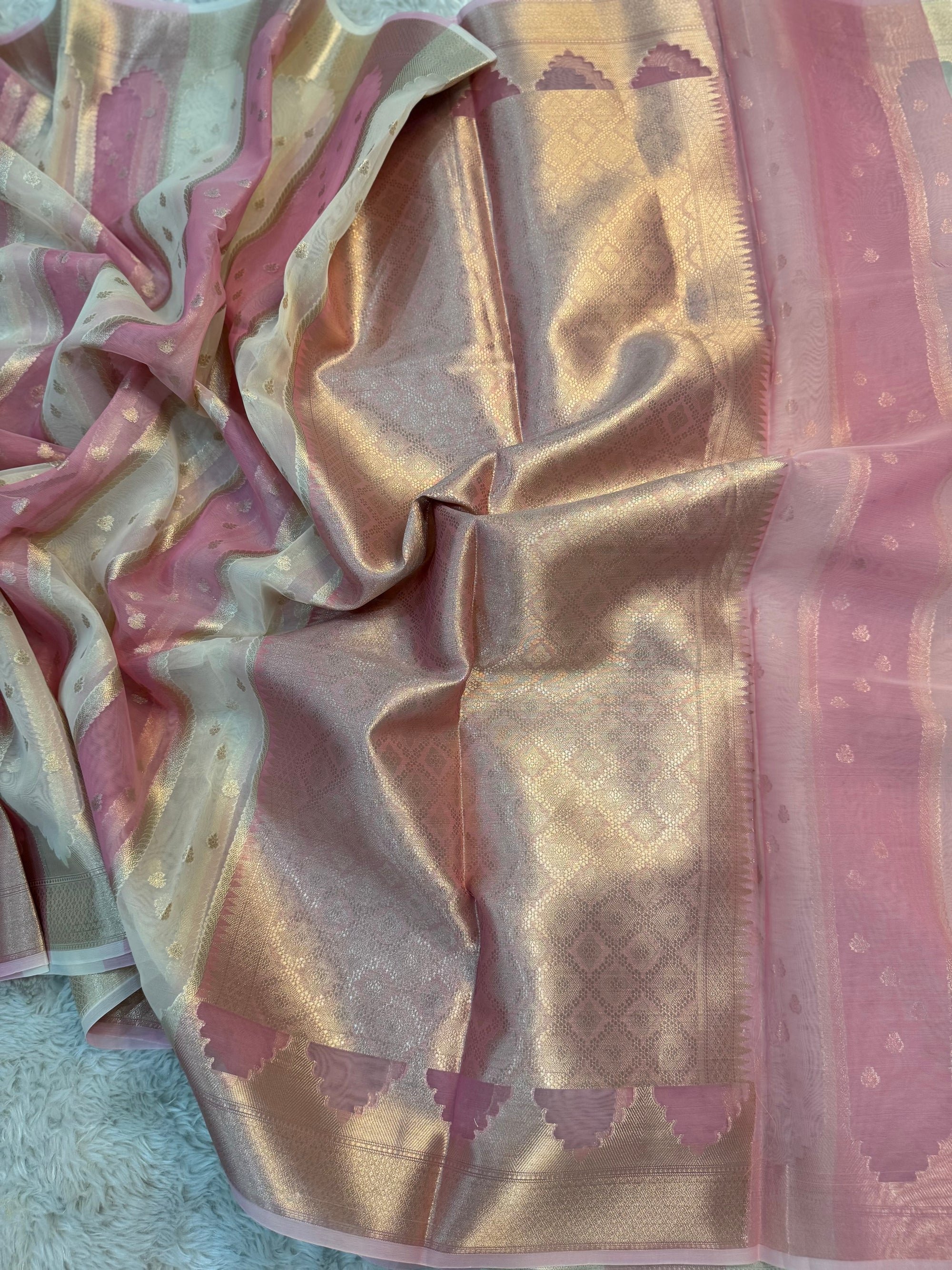 PREMIUM KAIRA MA’AM INSPIRED KORA ORGANZA SILK SAREE