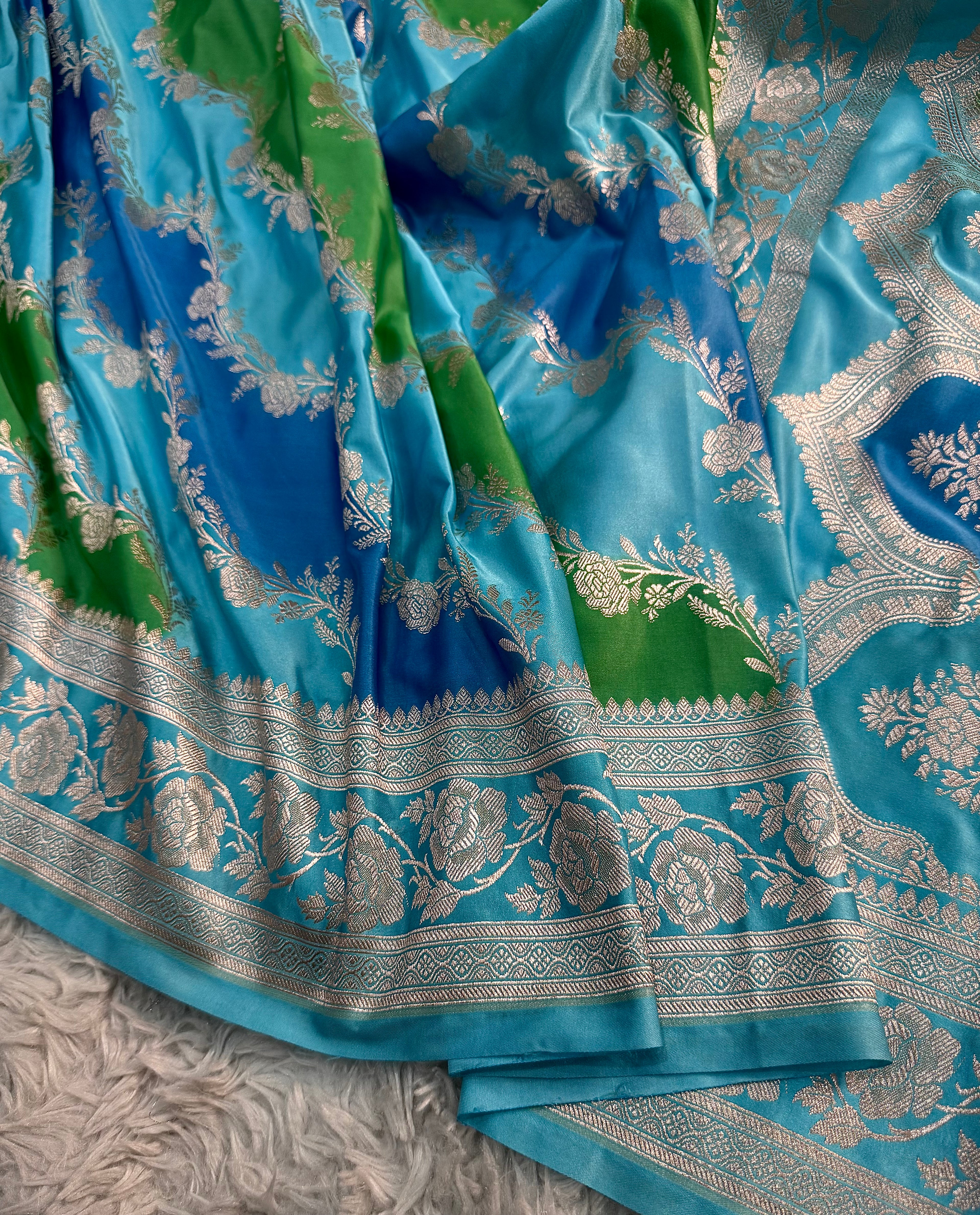 LUXURIOUS RANGKAT SHADE MASHRU KATAN SILK SAREE