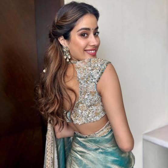 JANHVI KAPOOR INSPIRED DESIGNER TISSUE SILK SAREE