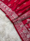 PREMIUM BRIDAL RED SHADE MASHRU KATAN SILK SAREE