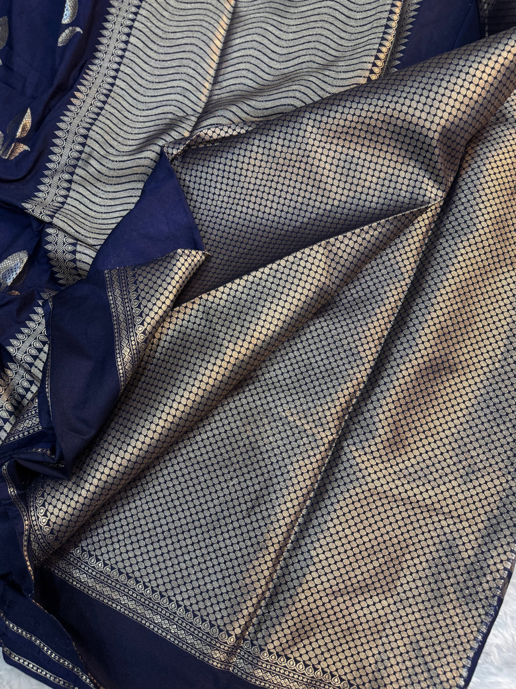 PREMIUM NEVY BLUE CHINIYA SILKSAREE