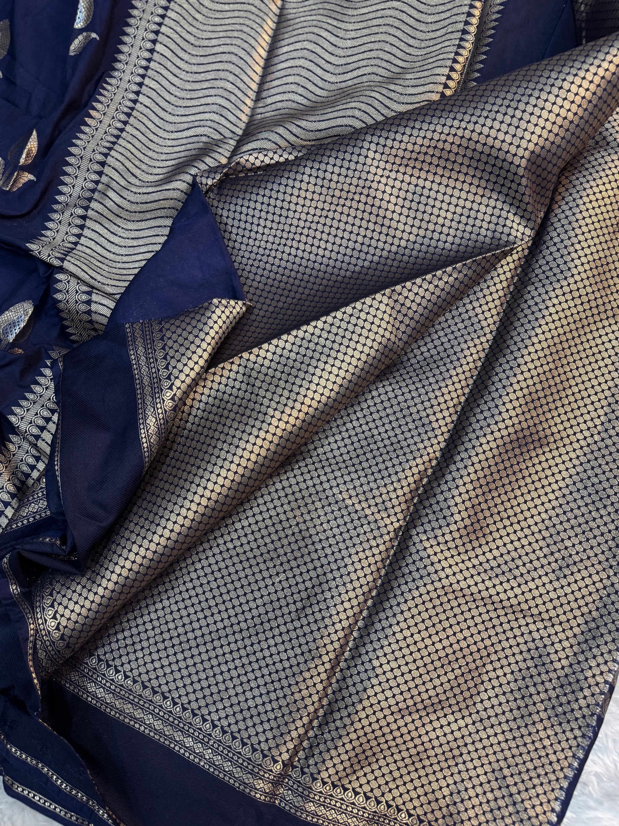 PREMIUM NEVY BLUE CHINIYA SILKSAREE