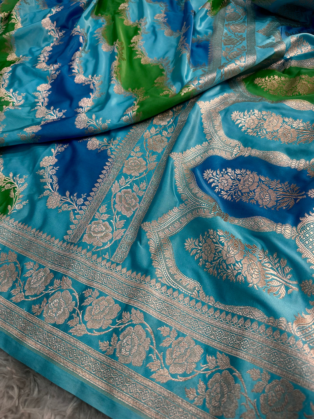 LUXURIOUS RANGKAT SHADE MASHRU KATAN SILK SAREE