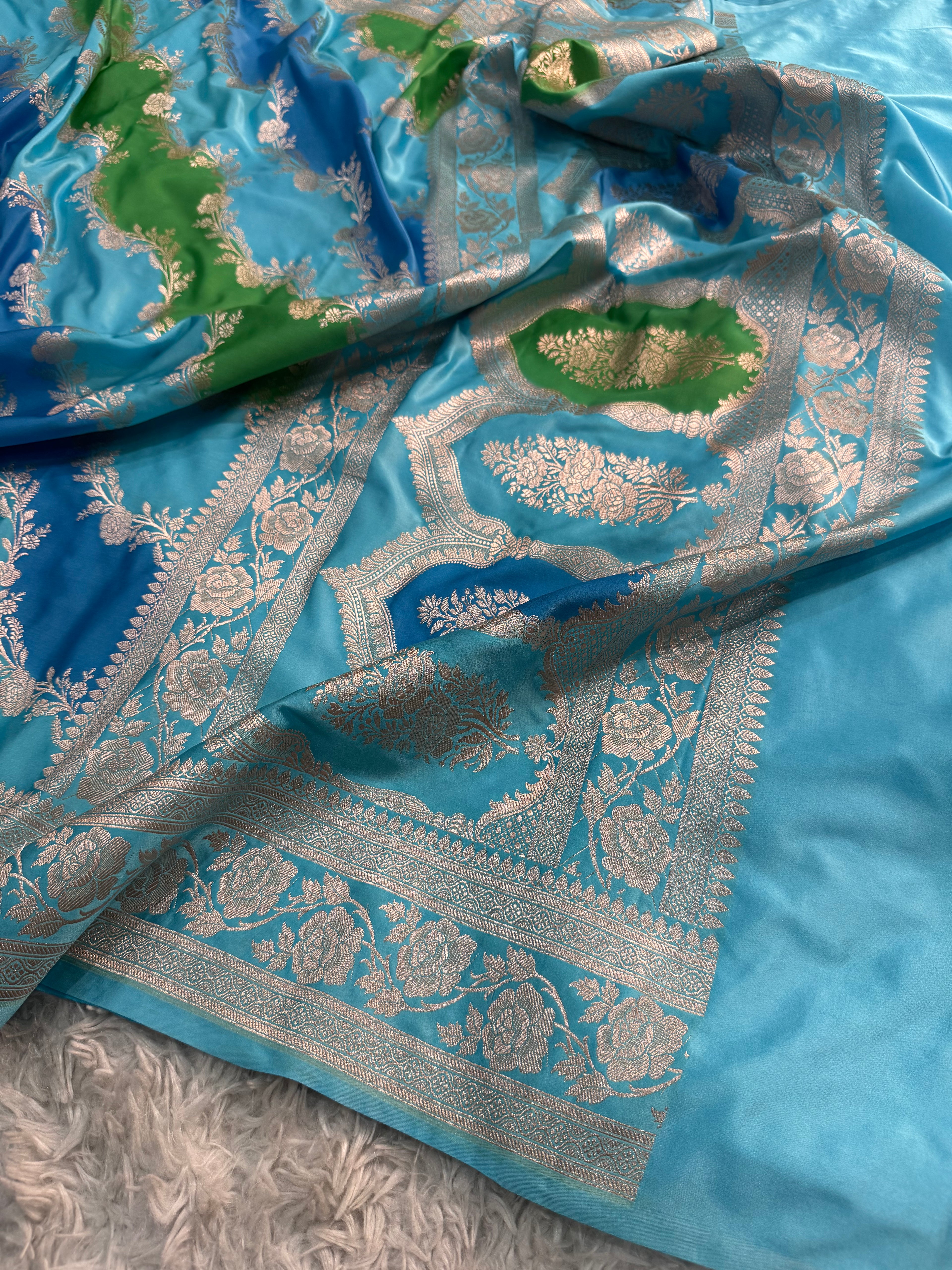 LUXURIOUS RANGKAT SHADE MASHRU KATAN SILK SAREE