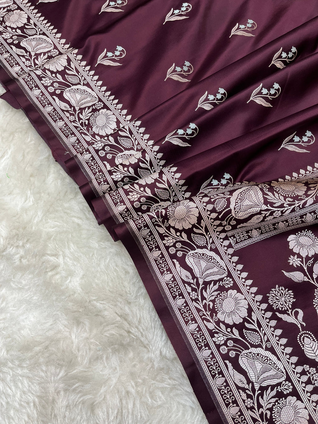 PREMIUM WINE SHADE MASHRU KATAN SILK SAREE