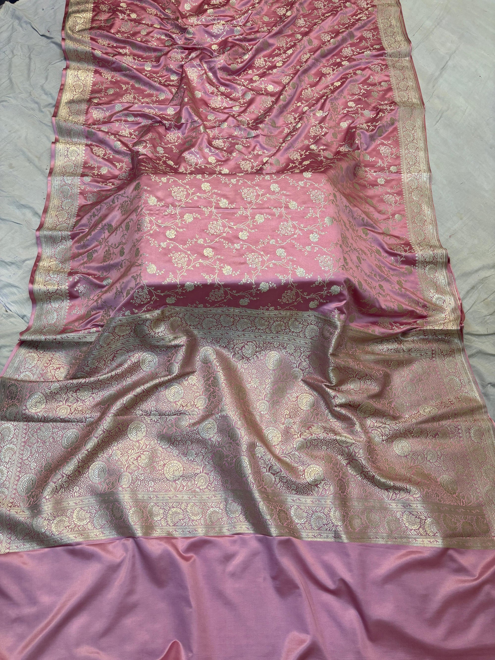 PREMIUM YELLOW SHADE MASHRU KATAN SILK SAREE