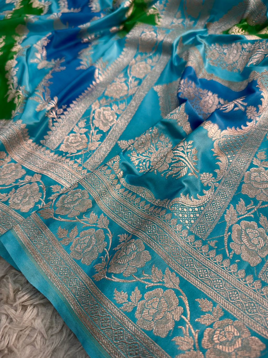 LUXURIOUS RANGKAT SHADE MASHRU KATAN SILK SAREE