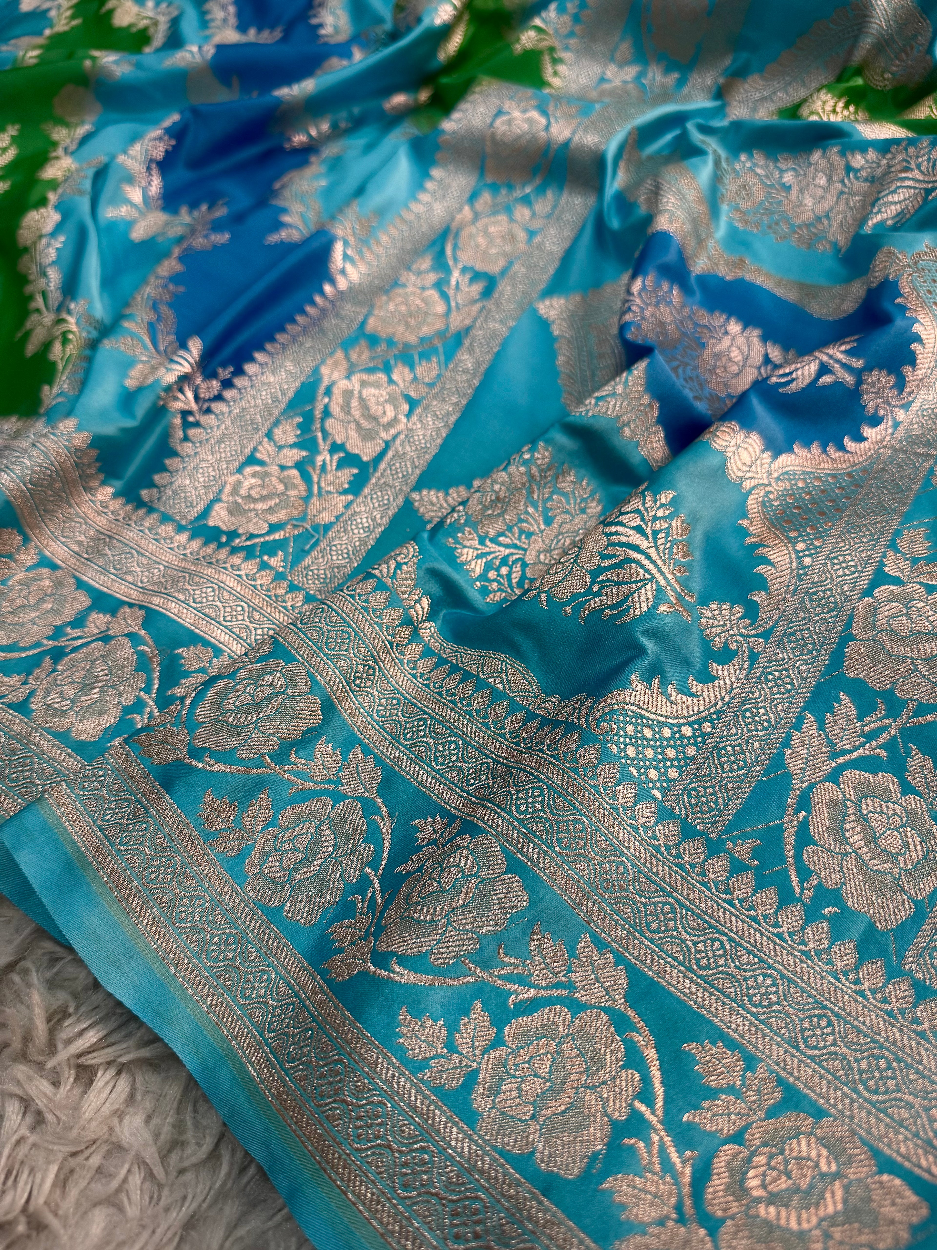 LUXURIOUS RANGKAT SHADE MASHRU KATAN SILK SAREE