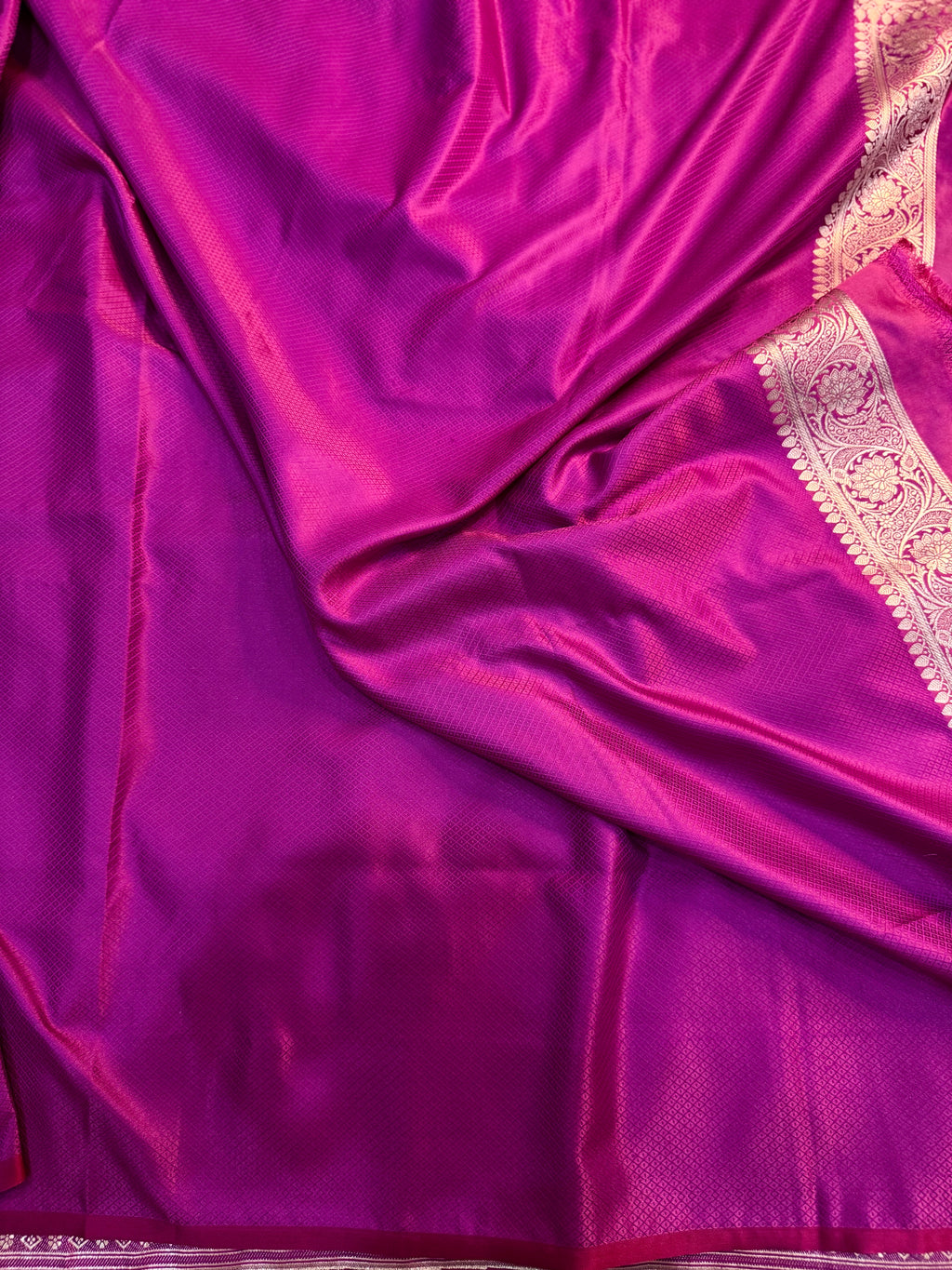 PREMIUM PURPLE SHADE SATIN MASHRU KATAN SILK SAREE