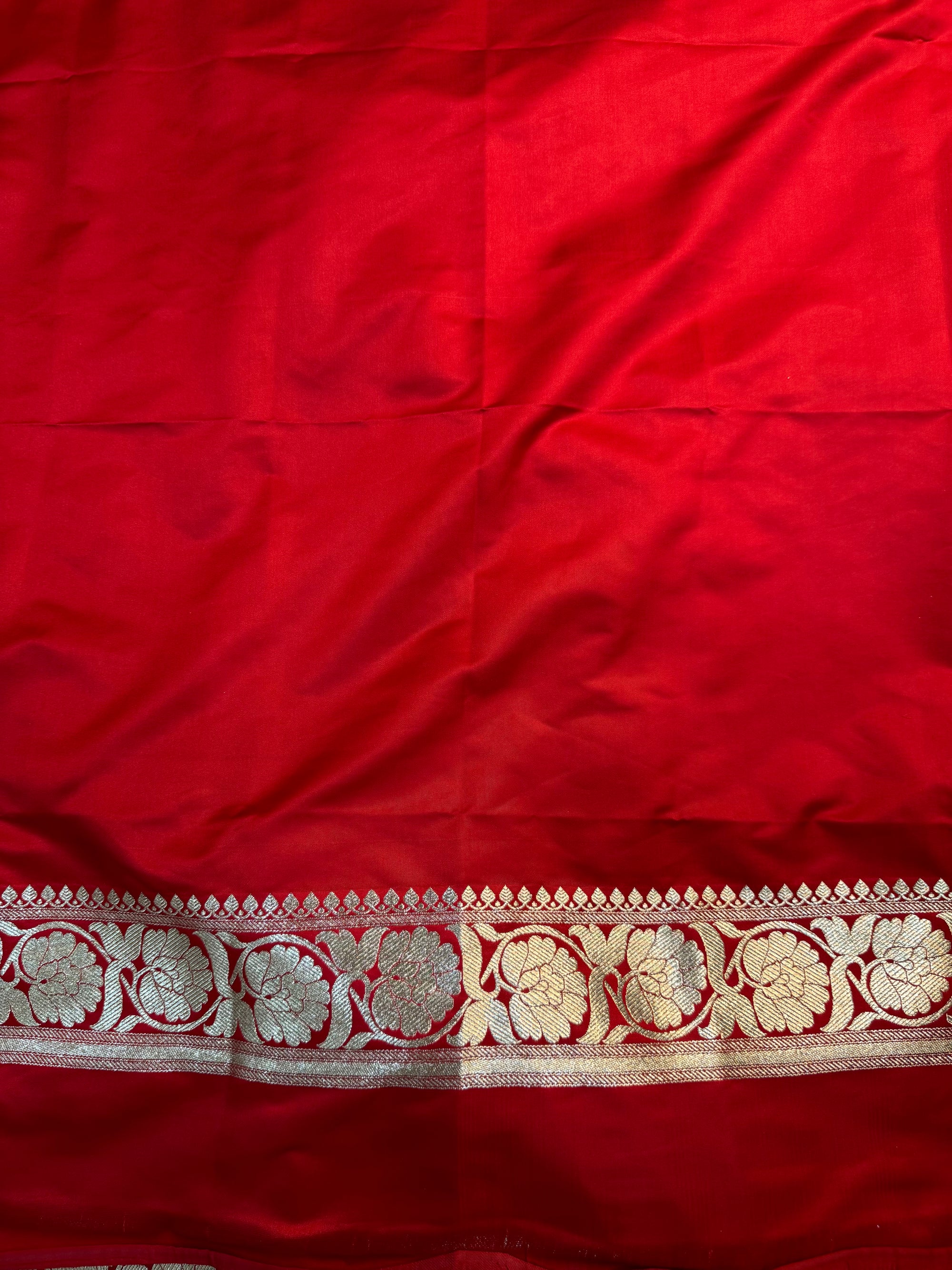 SONAKSHI SINHA  INSPIRED RED SHADE SATIN MASHRU KATAN SILK SAREE