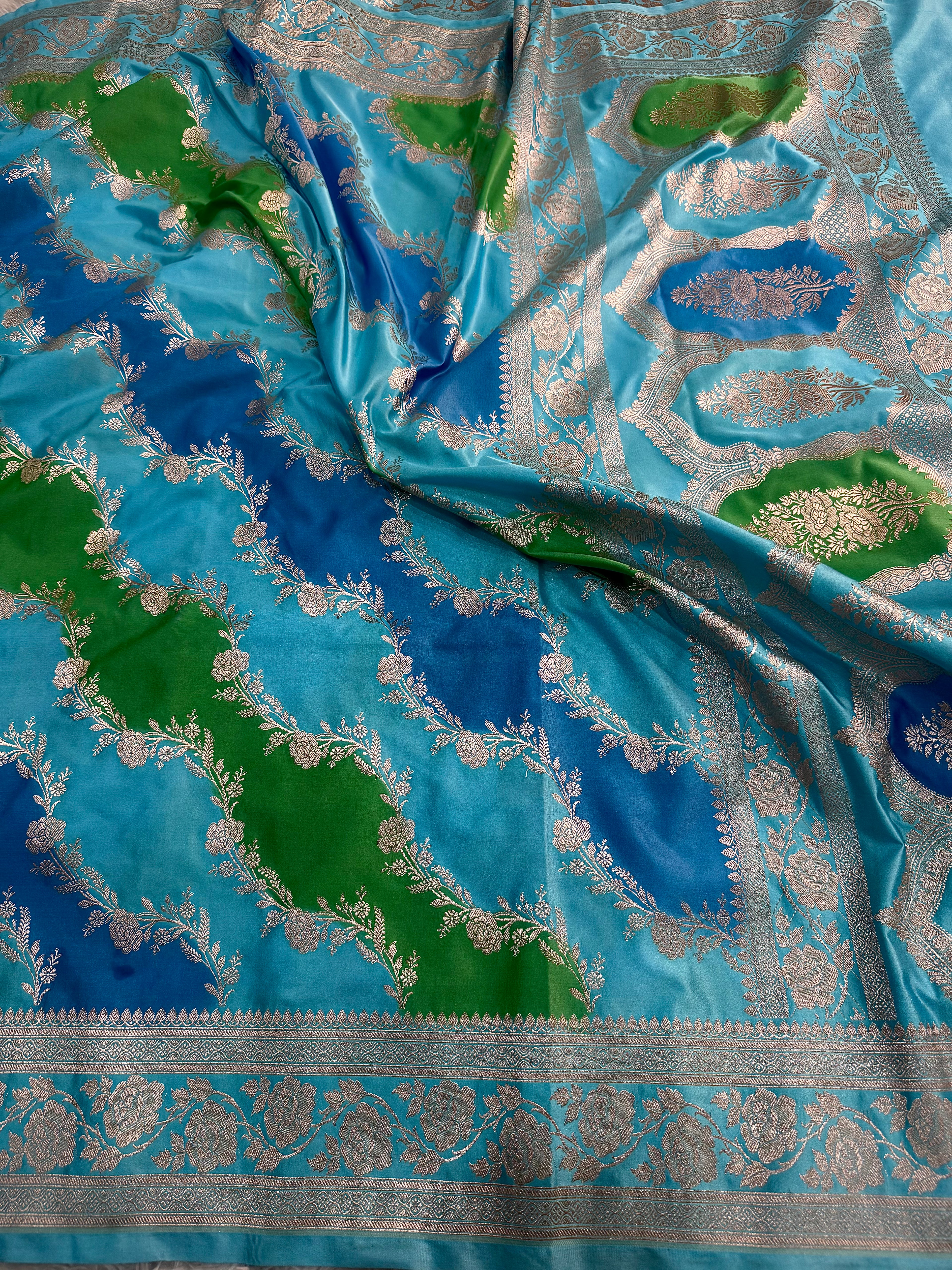 LUXURIOUS RANGKAT SHADE MASHRU KATAN SILK SAREE