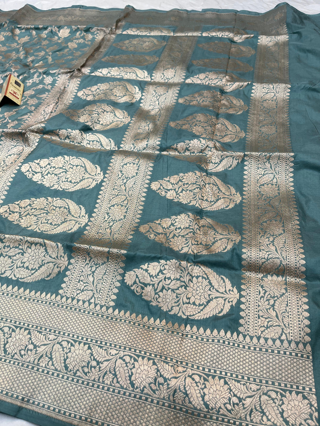 CLASSY GREY SHADE PURE KATAN SILK SAREE